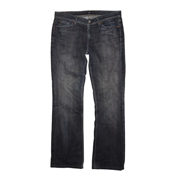 7 FOR ALL MANKIND $198 Stretch Denim Mia Bootcut Jean Dark Wash‎ Size 31 - Picture 1 of 4